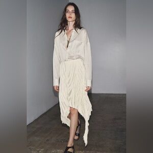 Zara ZW COLLECTION ASYMMETRIC PLEATED SKIRT